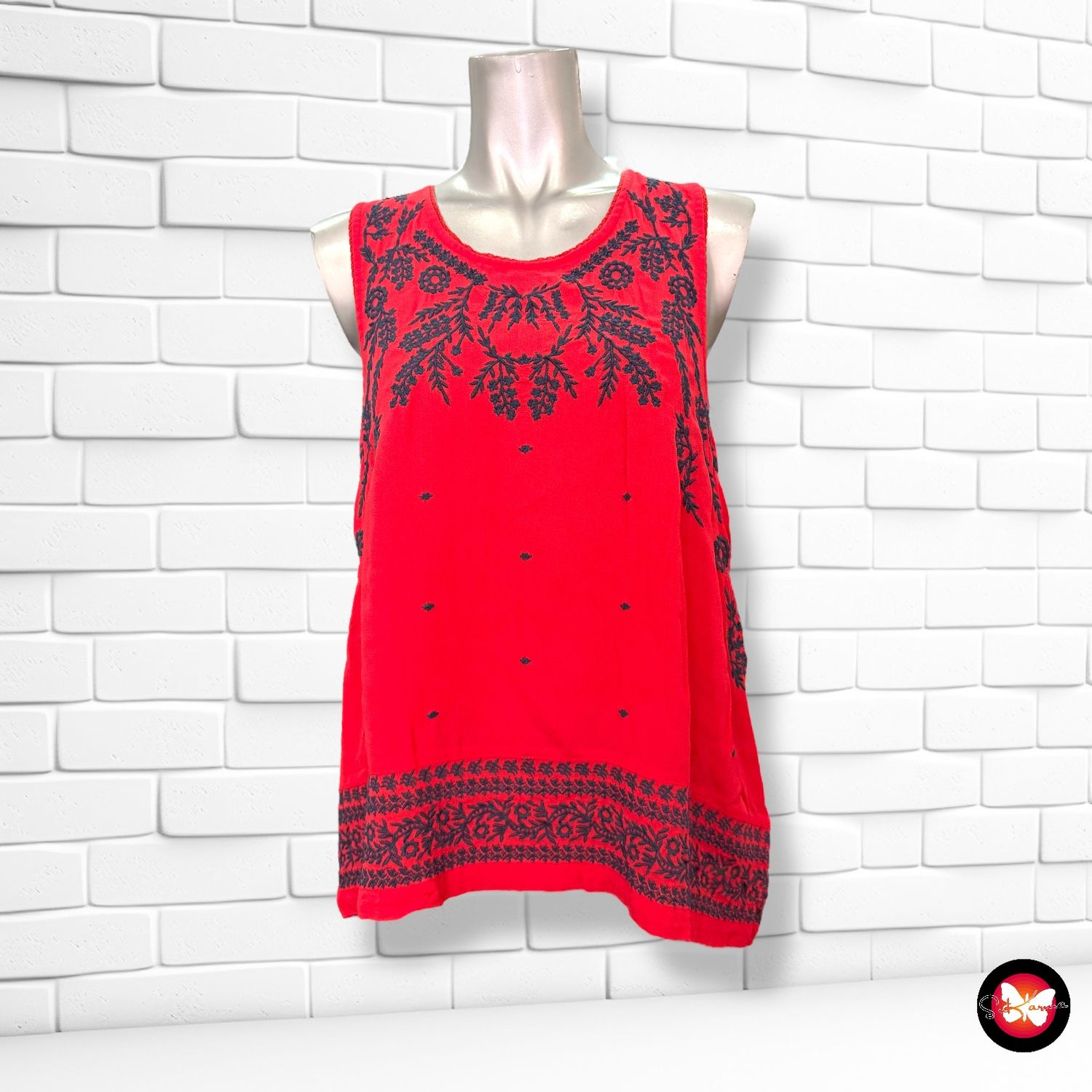 Blusa de tirantes con bordados PEPE JEANS Talla M