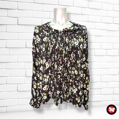 **HOY** Camisa de manga larga con florecitas ZARA Talla XL (pequeña)