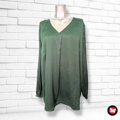 **HOY** Blusa de manga larga de satén KAFFE CURVE Talla 44 (grande)