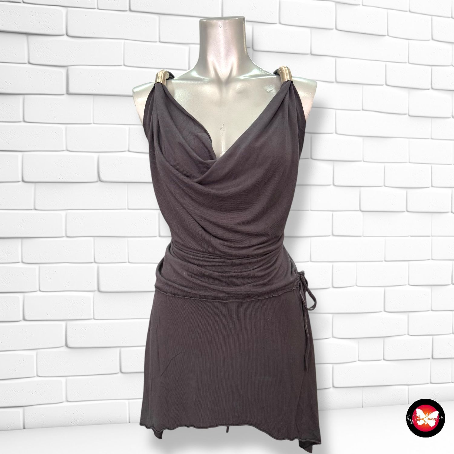 Vestido con escote drapeado Talla S/M