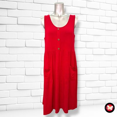 Vestido básico de tirantes con bolsillos Talla M/L (grande)