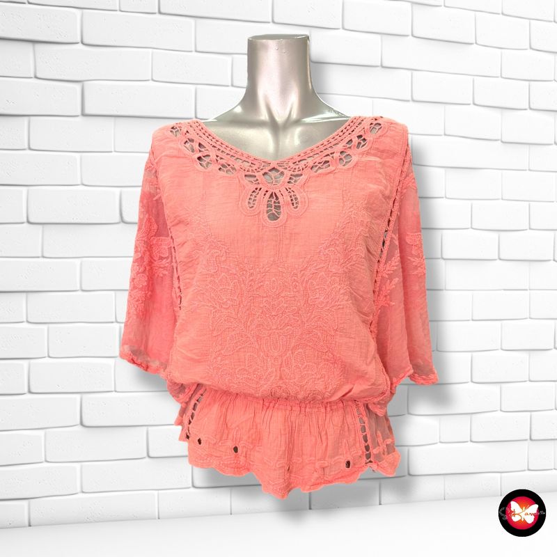 **HOY** Blusa de encaje corte mariposa APRICOT Talla M/L