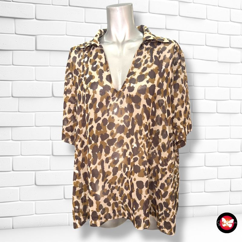 **HOY** Blusa traslúcida de camuflaje MOOCHI Talla 40 (12UK)