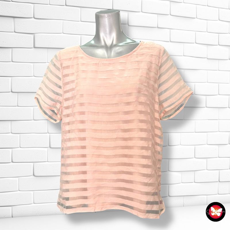 **HOY** Blusa traslúcida de rayas F&amp;F Talla 48 (pequeña)