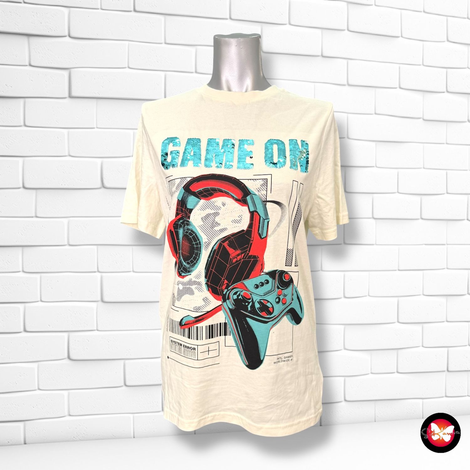 Camiseta de manga corta &quot;GAME ON&quot; F&amp;F Talla 12-13 años