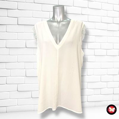 **HOY** Blusa con encaje en las mangas GEORGE Talla 48 (20UK)