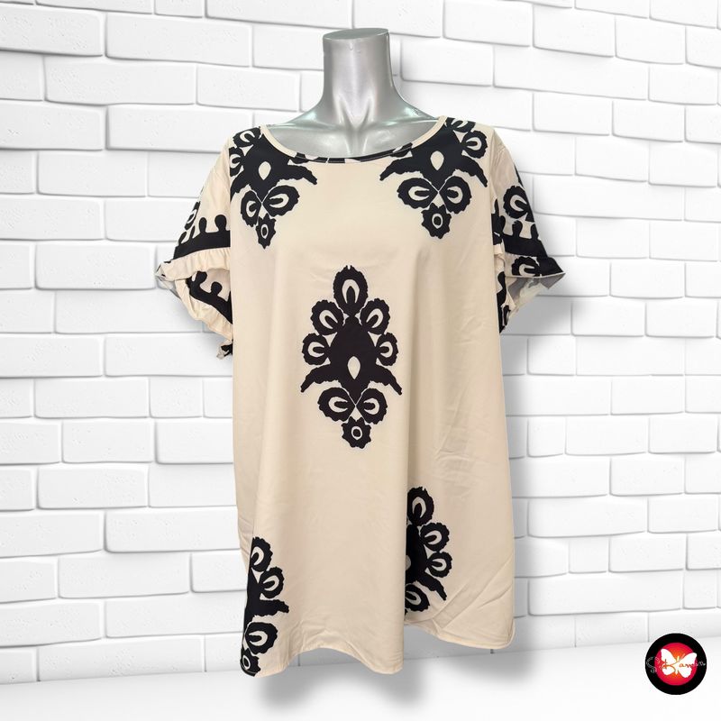 **HOY** Blusa de mangas de volantes Talla 4XL