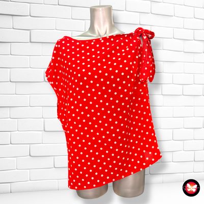 **HOY** Blusa de lunares con lazo SHEIN CURVE Talla 0XL
