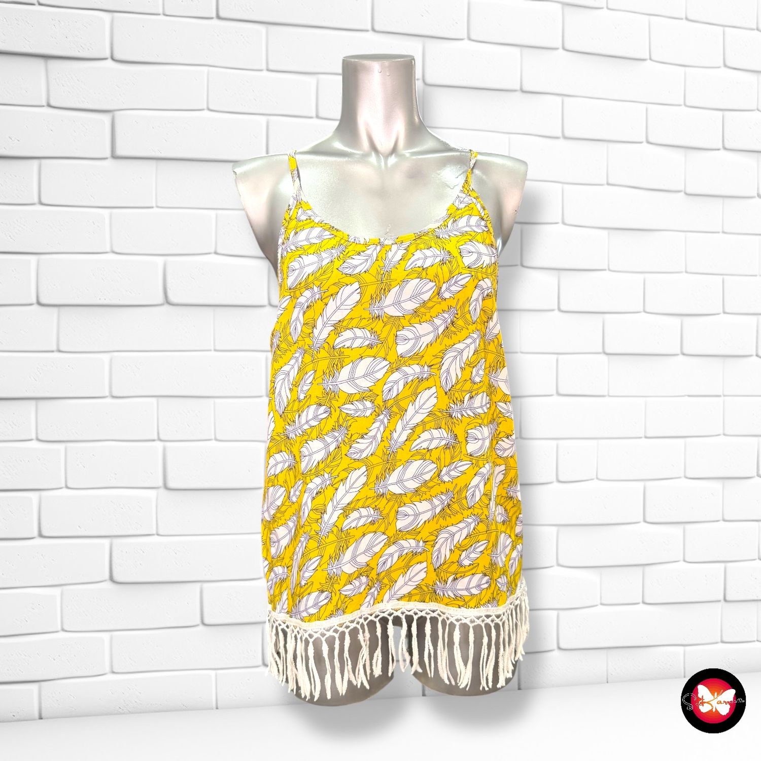 **HOY** Blusa de tirantes y flequitos Talla S