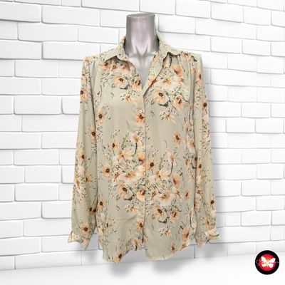 **HOY** Camisa de manga larga de flores H&amp;M Talla 34 (grande)