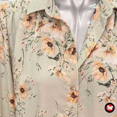 Camisa de manga larga de flores H&amp;M Talla 34 (grande)