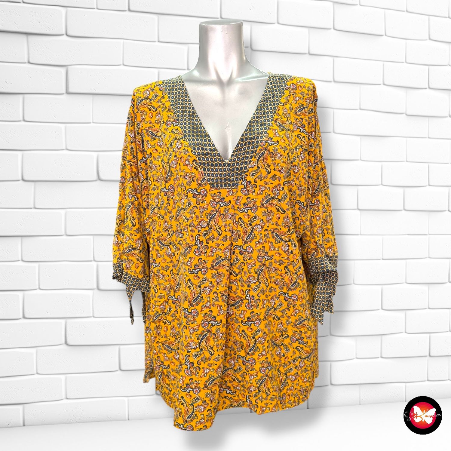 **HOY** Blusa de media manga PROMOD Talla Talla 44