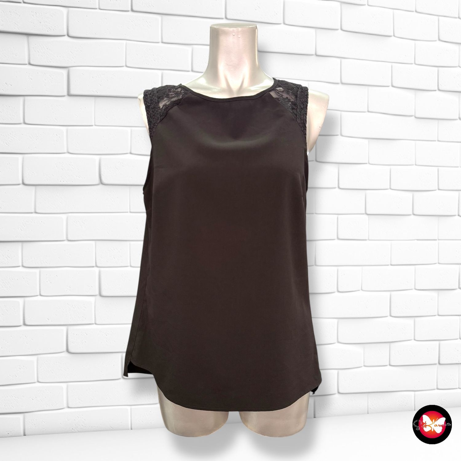**HOY** Blusa sin mangas con encaje .OBJECT Talla 36