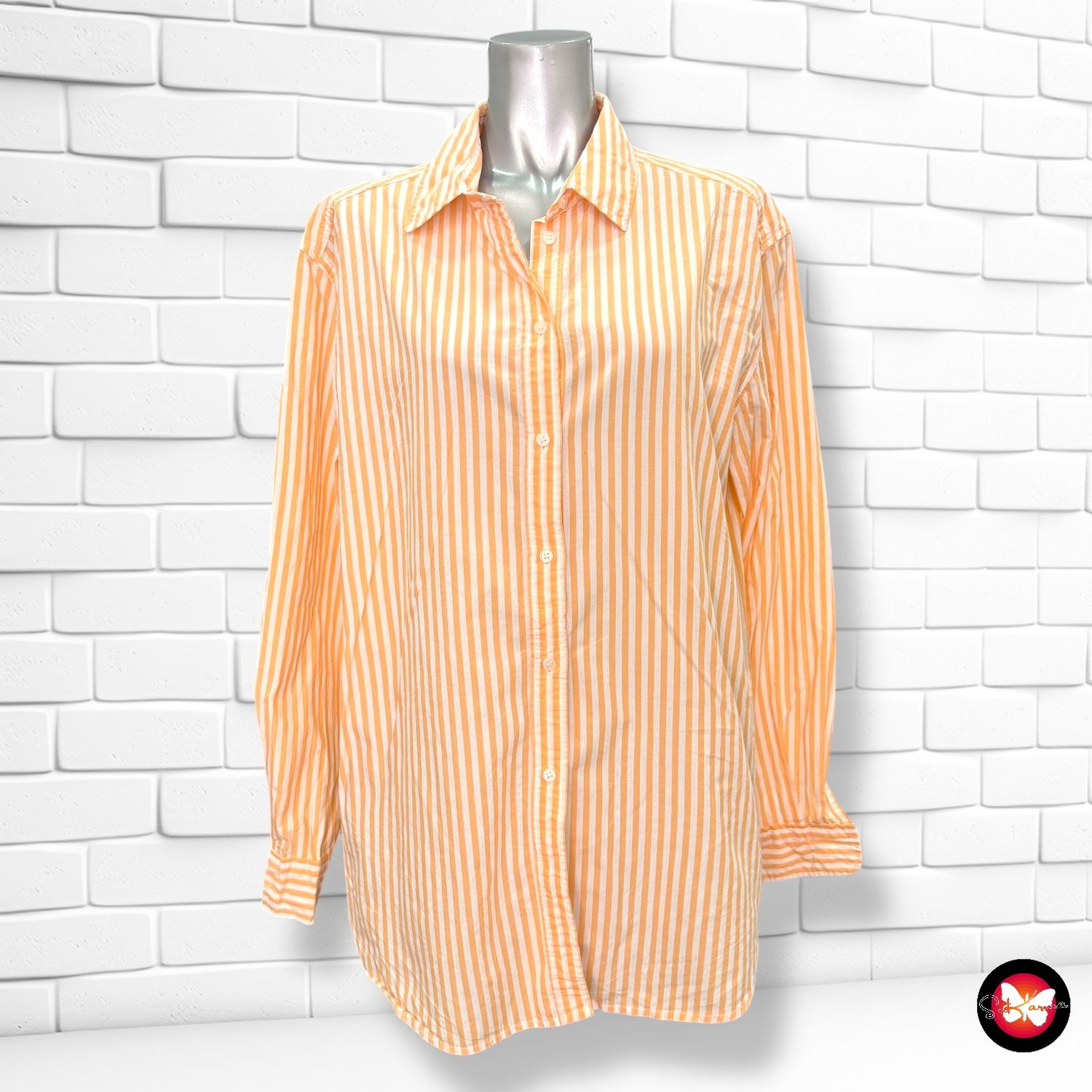 **HOY** Camisa de manga larga de rayitas L.O.O.G by H&amp;M Talla 38