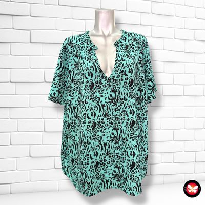 **HOY** Blusa de manga corta animal print PAPAYA Talla 48 (20UK)