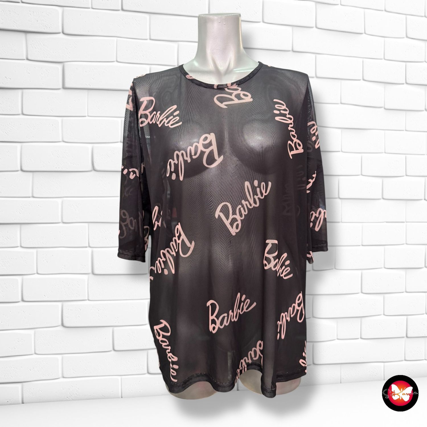 **HOY** Blusa de manga corta &quot;BARBIE&quot; MISSGUIDED Talla 40 (muy grande)