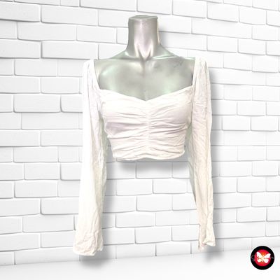**HOY** Blusa cropped de mangas largas STRADIVARIUS Talla S