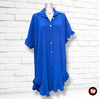 **HOY** MAXI Camisa plisada con volantes Talla Única Grande