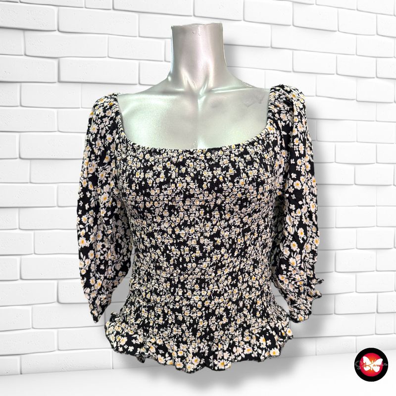 **HOY** Blusa escote barco de margaritas FB SISTER Talla S