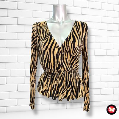 **HOY** Blusa plisada de manga larga BIEN BLEU Talla XS