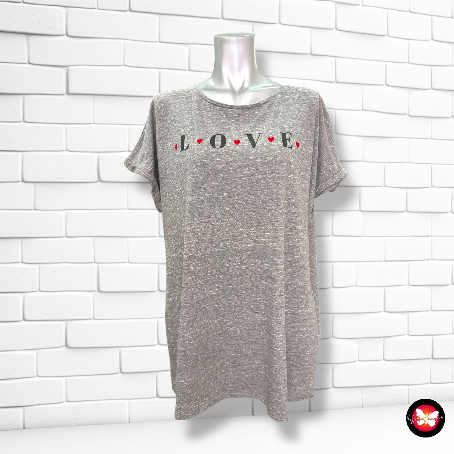 **HOY** Camiseta de manga corta &quot;LOVE&quot; PAPAYA Talla 44 (16UK)