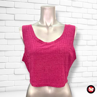 **HOY** Blusa cropped canalé Talla XL