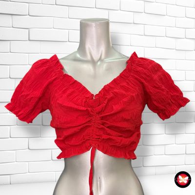 **HOY** Blusa cropped escote barco Talla S/M