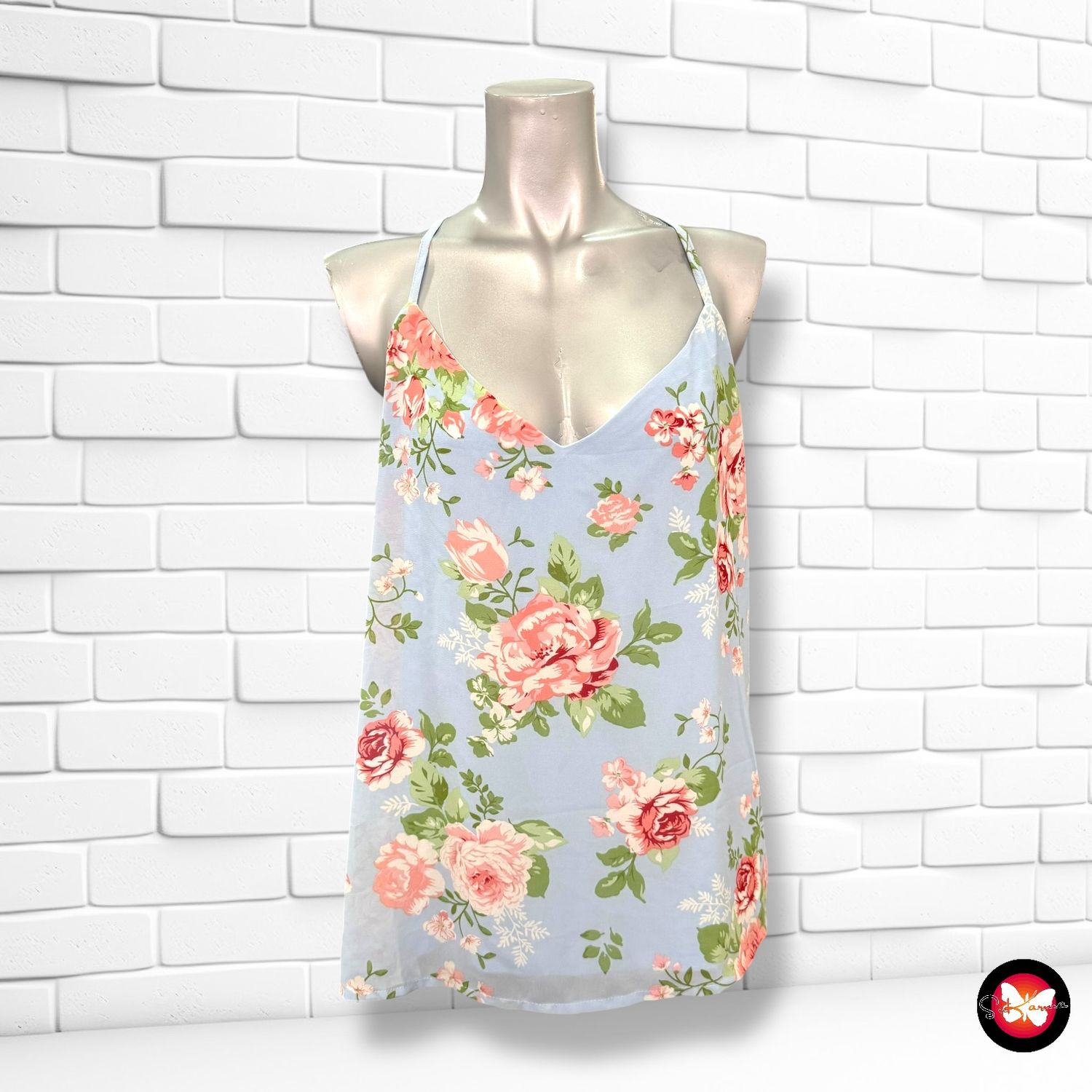 Blusa de tirantes estampado &quot;rosas&quot; VILA Talla 46