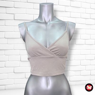 **HOY** Blusa cropped canalé CIDER Talla S