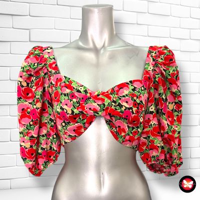 **HOY** Blusa cropped con mangas abullonadas LOAVIES Talla XS