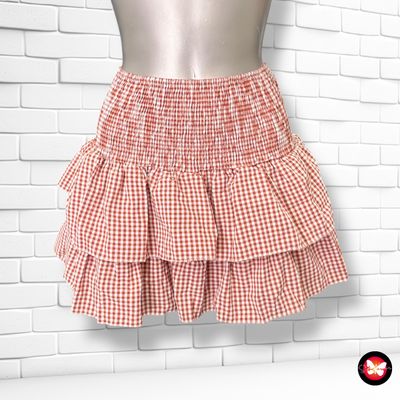 **HOY** Falda / short de volantes de cuadritos Talla S/M