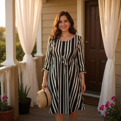 **HOY** Vestido premamá de rayitas PRENATAL Talla S