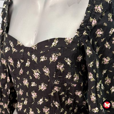 Blusa cropped escote barco H&amp;M Talla S
