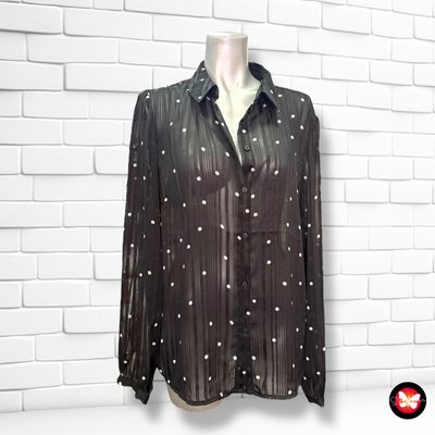 Camisa de noche de lunares con brillo VILA Talla 40