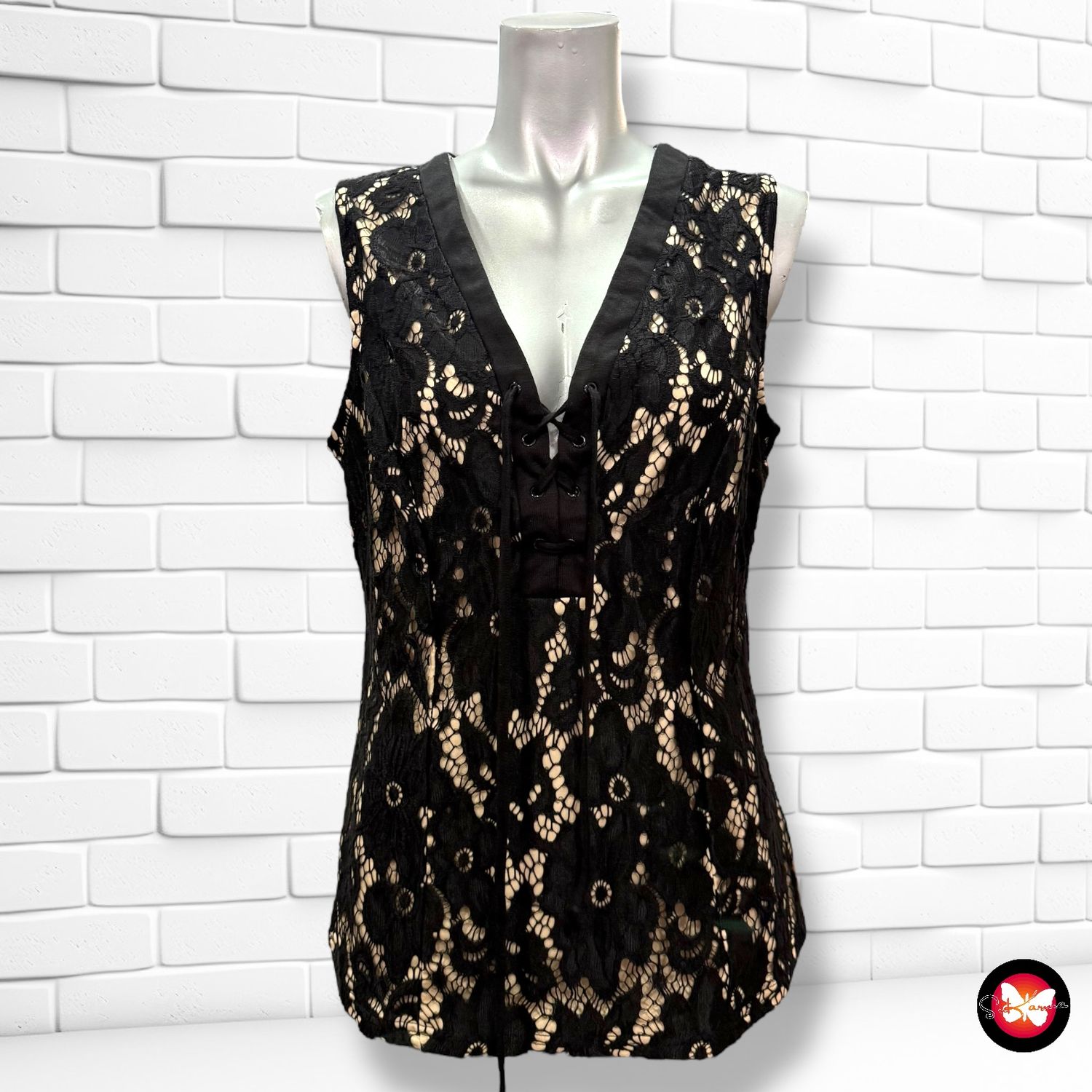 Blusa sin mangas de encaje BODYFLIRT Talla 40/42