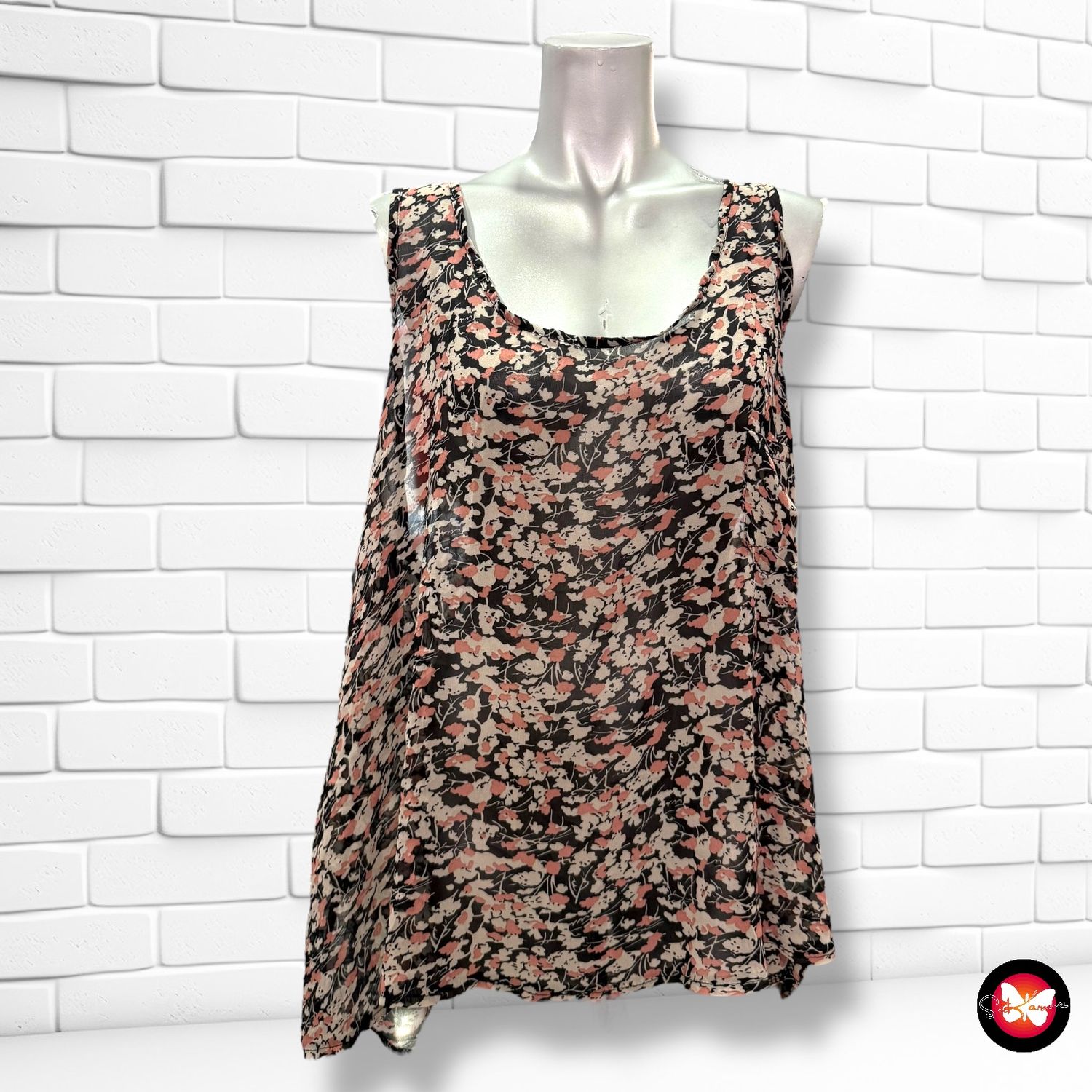 Blusa sin mangas de florecitas CAMEO ROSE Talla L