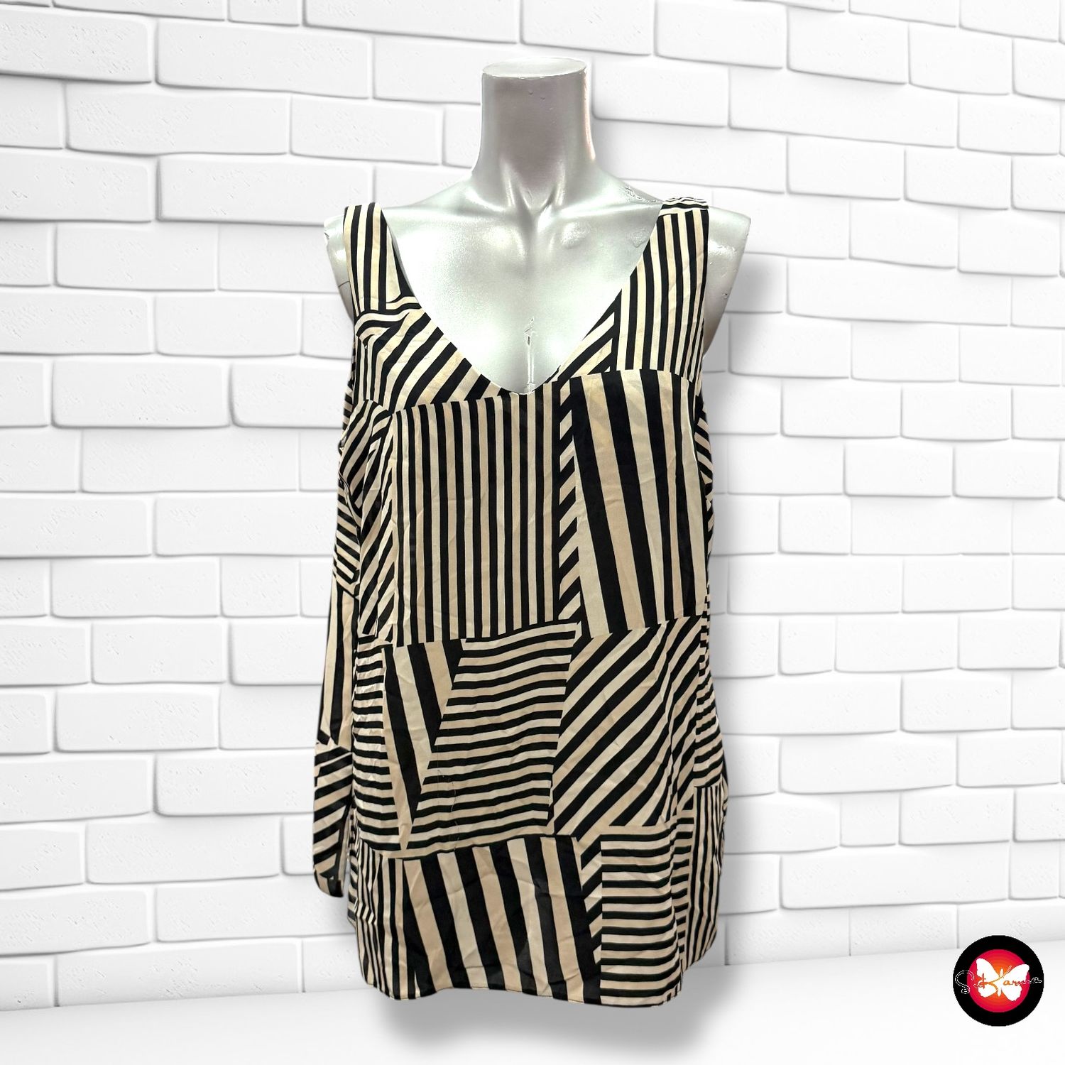 Blusa sin mangas estampado rayas WALLIS Talla 40