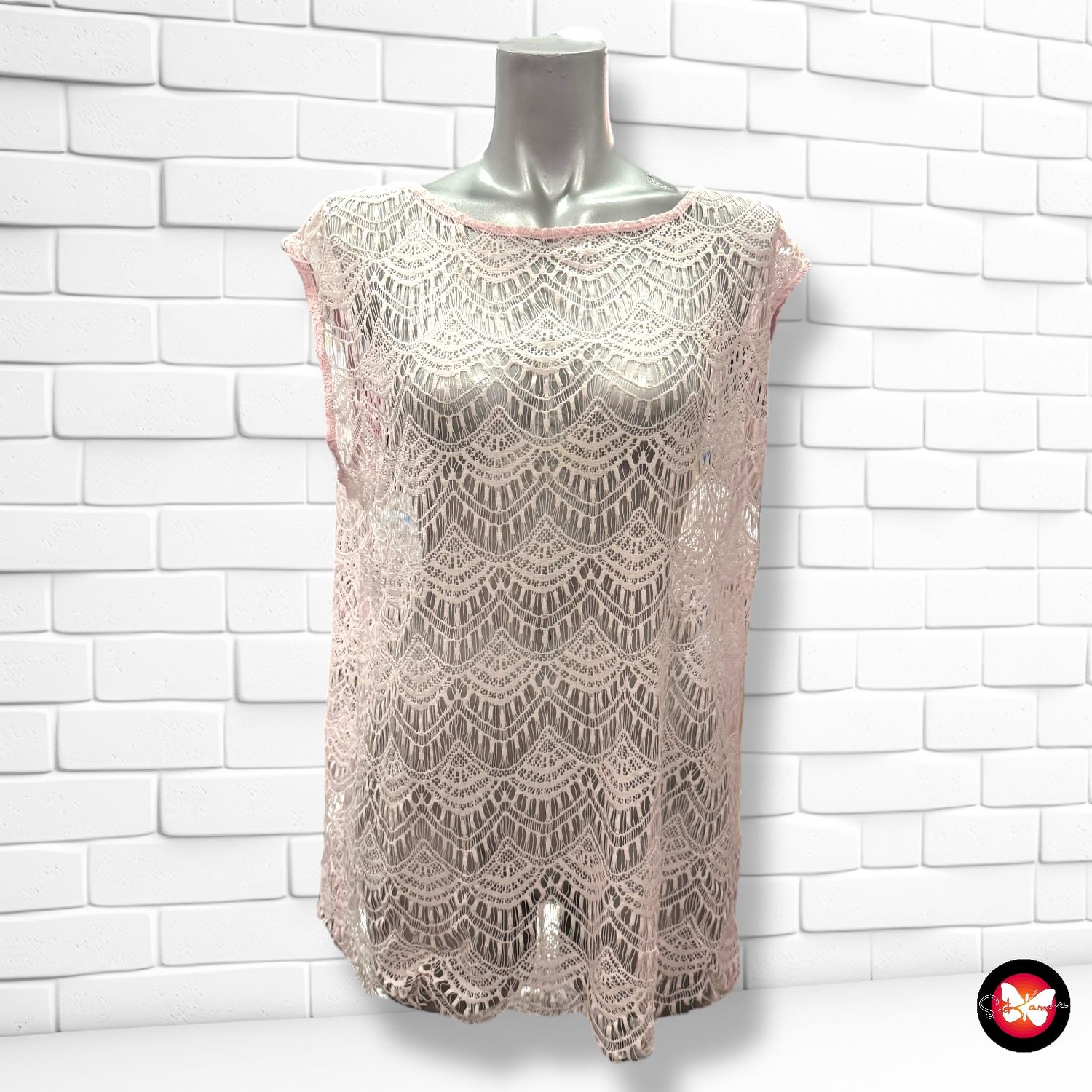 Blusa traslúcida de encaje REDHERRING Talla 44 (16UK)