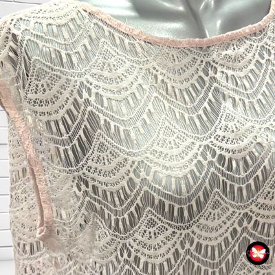 **HOY** Blusa traslúcida de encaje REDHERRING Talla 44 (16UK)