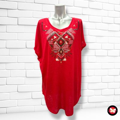 **HOY** Camiseta de manga corta de punto con bordados GEORGE Talla 48 (grande)
