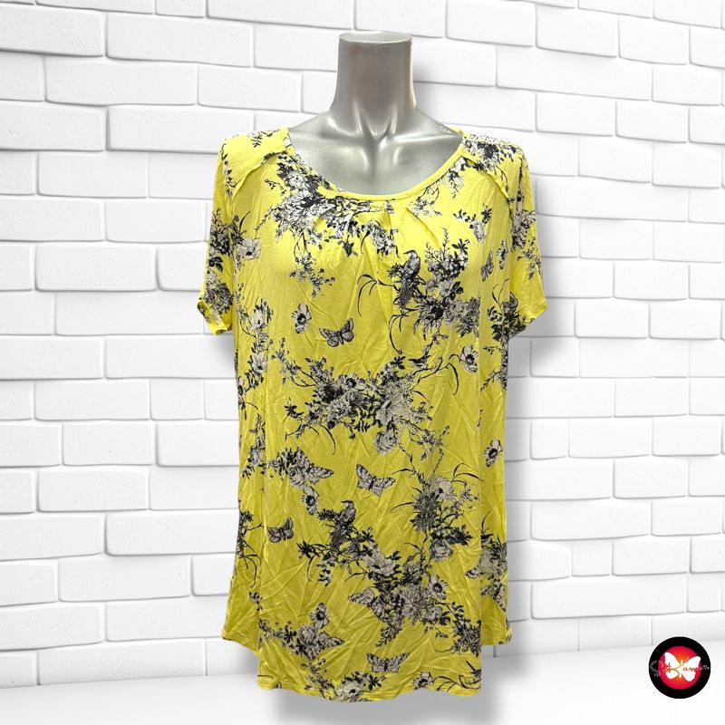 **HOY** Camiseta de manga corta de florecitas M&amp;CO Talla 46 (18UK)