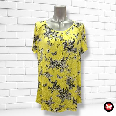 **HOY** Camiseta de manga corta de florecitas M&amp;CO Talla 46 (18UK)