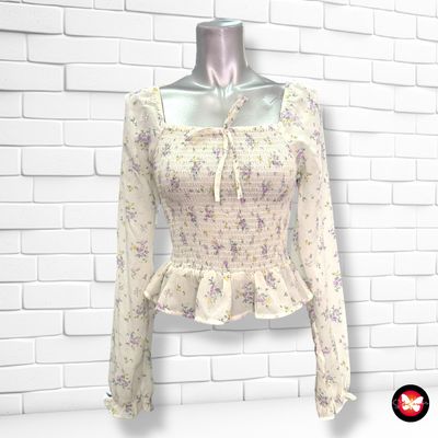 Blusa escote barco de florecitas CLOCKHOUSE Talla 34
