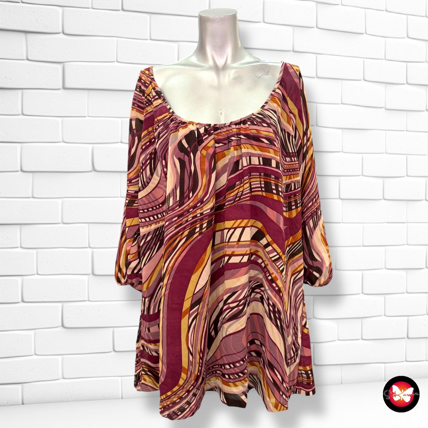 **HOY** Blusa de media manga VICTORIA JAYNE Talla 46 (18UK)