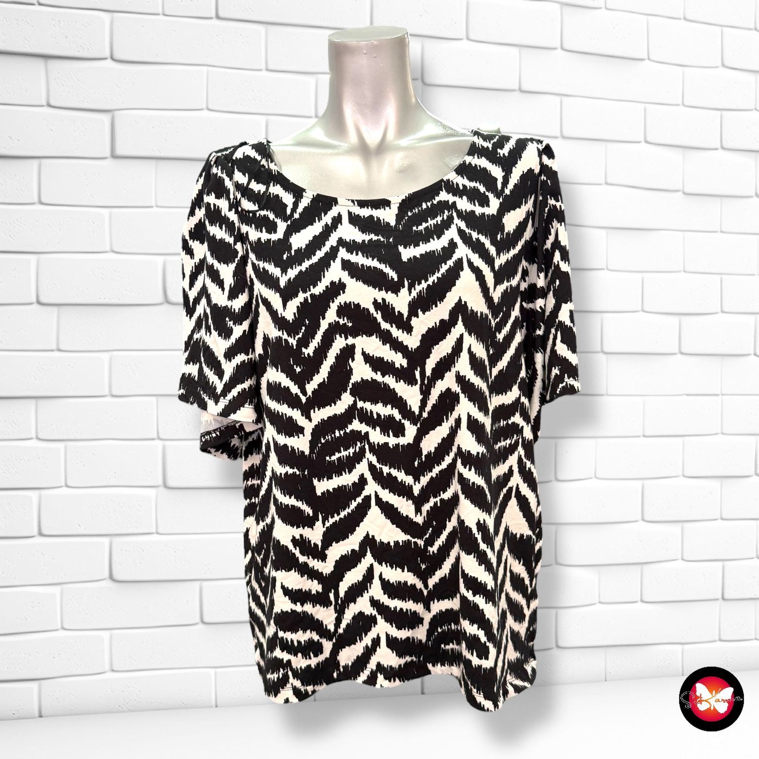 Camiseta de mangas abullonadas LADIES FASHION Talla L