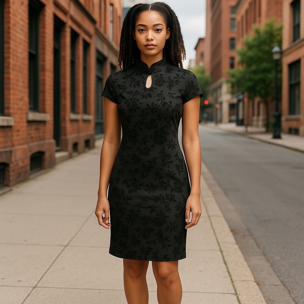 Vestido de noche oriental con terciopelo ORSAY Talla S