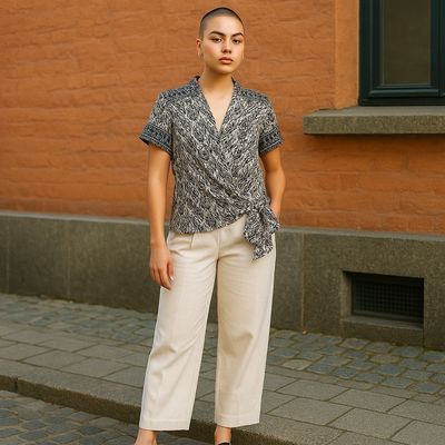 Blusa abierta escote cruzado EXPRESSO Talla 38