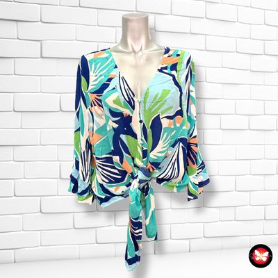 **HOY** Camisa de manga corta con lazo estampada SURKANA Talla L