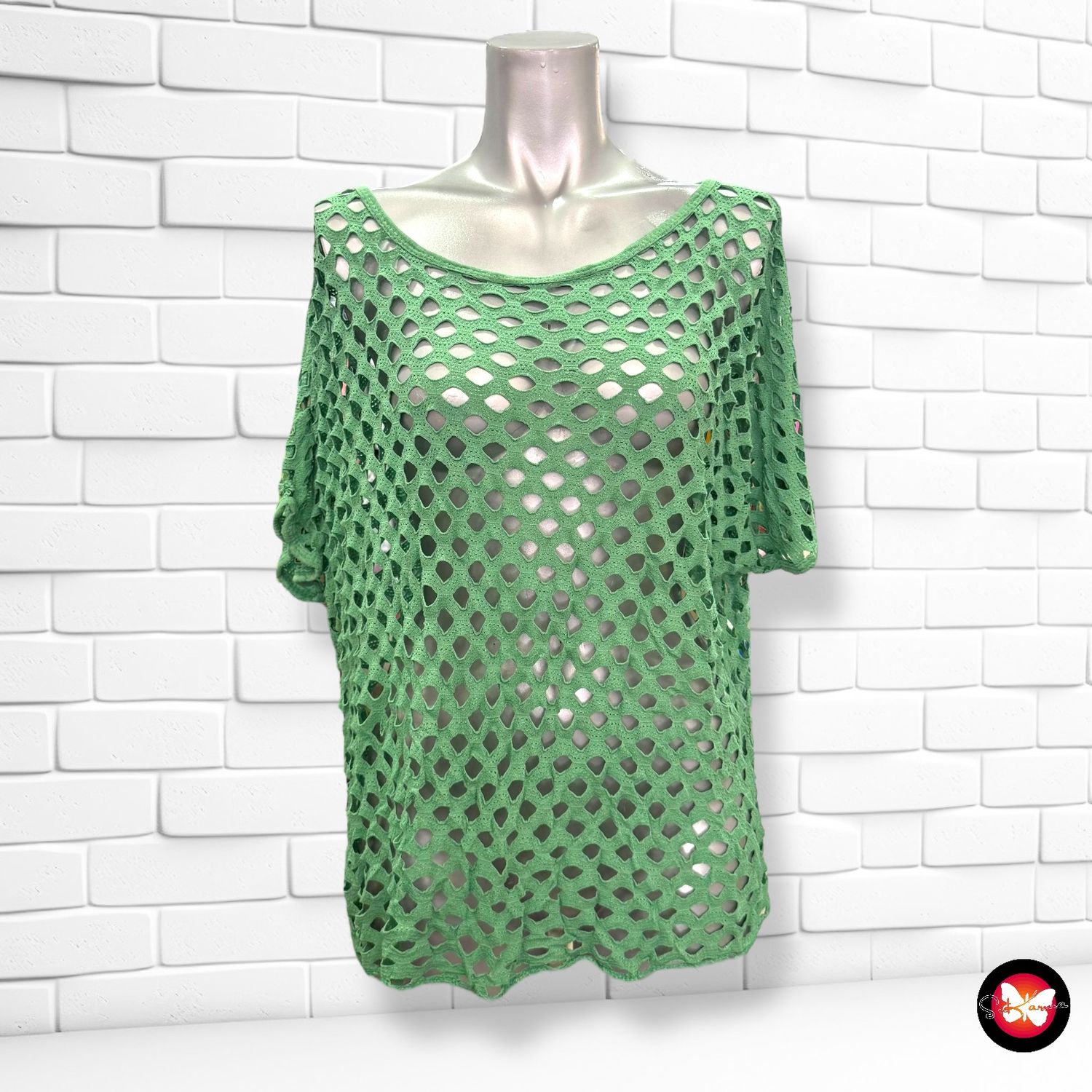 Blusa de rejilla Talla Única
