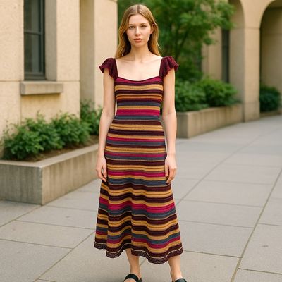 **HOY** Vestido largo de ganchillo ZARA Talla S